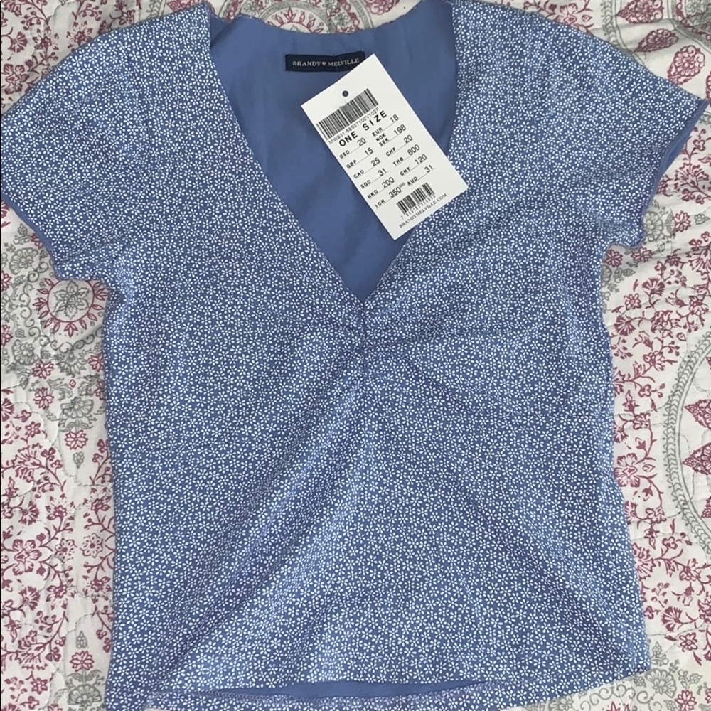 Blue floral Gina top
